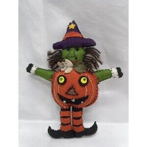 WORLD MARKET 6" embroidered Halloween ornament Witch